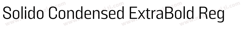 Solido Condensed ExtraBold Regular字体转换